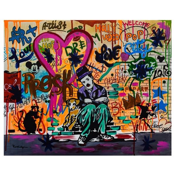 Nastya Rovenskaya- Mixed Media "Charlie is Alone"