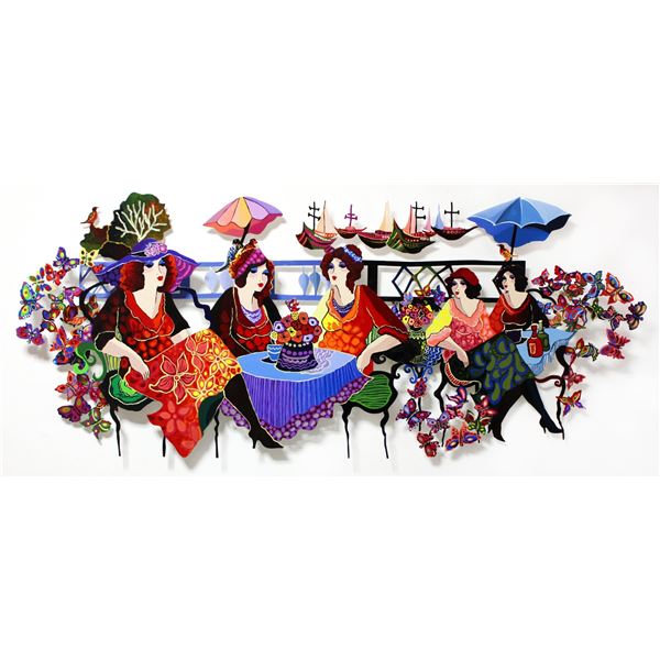 Patricia Govezensky- Original Painting on Cutout Steel "Mesdemoiselles"