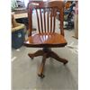 Image 1 : Wood Swivel Office Chair "Wilson Furniture"