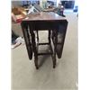 Image 2 : Walnut Gateleg Table w Drawer 38" x 56" When Extended