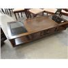 Image 2 : 3 Pc Coffee Table Set Coffee Table 16" X 60" x 24" & End Tables 21" x 30" x 30" & Octogon 21" x 28" 