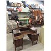 Image 1 : Vanity Dresser Walnut 32" x 42"x 19" Plus Mirror 36" x 22" , Some Damage