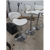 Image 2 : 5 Swivel Leather Stools - Adjustable Height