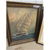 Image 2 : Framed Terry McLean Numbered Print 22" x 29" & Framed Ship Picture 19" x 24"