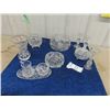 Image 1 : Crystal Bowls, Covered DIsh, Vase, Candle Holders, C & S & Glasses