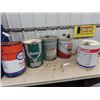 Image 1 : 5) 5 Gal Oil Pails - Veedol, Texaco, Esso,  & Antelope