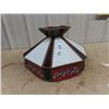 Image 1 : Coca Cola Stained Glass Light Shade- No Electrical Components, & 2 Pcs of Glass Missing