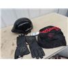 Image 1 : Harley Davidson Helmet & Ladies Leather Gloves