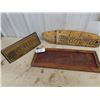 Image 1 : 3 Signs McCormick Wood Sign - 8" x 26" Bryces Bread Wooden Sign 9.5" x 26"  & Information Brass on W