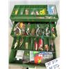 Image 2 : Full Fishing Tackle Box , 6 FIshing Reels, & Gun Cleaning Rod