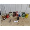 Image 1 : 8 Quart Oil Cans , Funnel & Oil Squirt Can