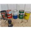 Image 2 : 8 Quart Oil Cans , Funnel & Oil Squirt Can