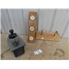 Image 1 : Golf Bal Washer, Gold Club Coat Rack & Barometer