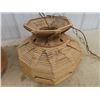 Image 2 : 2 Wooden Swag Lamps