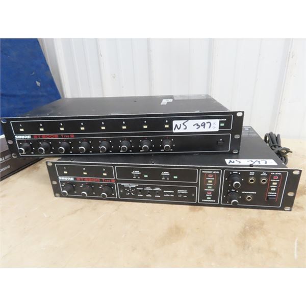 SHURE 1) model ST6800 Type 2 Mixer, & 1) Model ST6300 Type 2- 2 Mixer