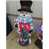 Image 2 : 2 Christmas Ornaments 1) Santa 1) Snowman Lights Up!  36" Tall