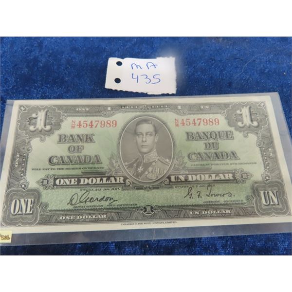 Cdn 1937 $1 Gordon- Towers- Mint Cond