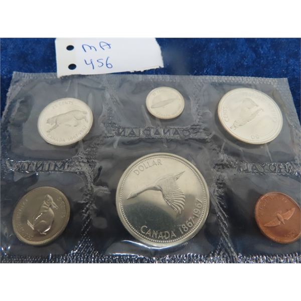 Canada 1967 Proof Coin Year Set .800 Silver