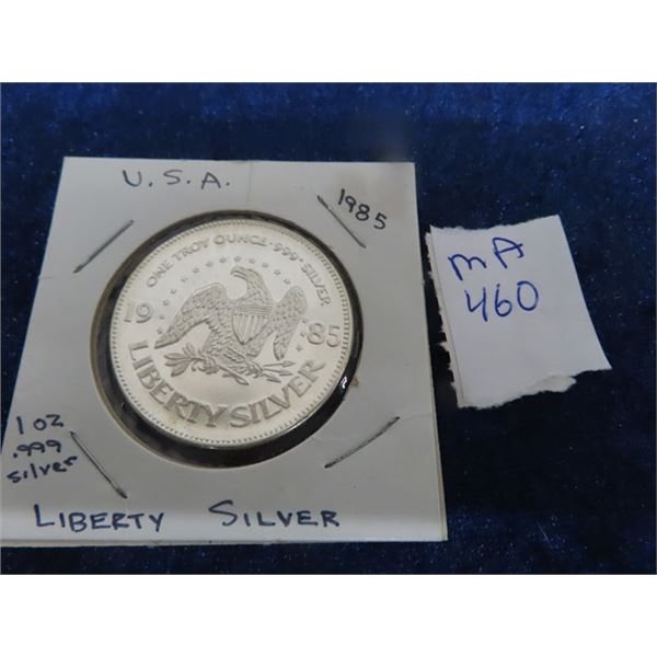 USA 1985 Liberty Coin .999 1 OZ SIlver Proof