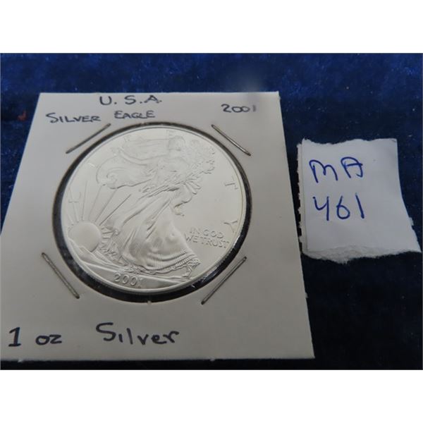 USA 2001 Silver Eagle .999 1 OZ Silver Proof