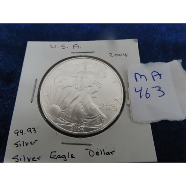 USA 2004 Silver Eagle .999 Silver 1OZ Proof