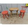 Image 1 : Doll or Small Childs Table & Chair Set, Table 12"x 11.5" x 7.5"