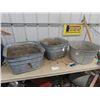 Image 1 : 3 Galvanized Tubs