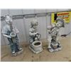 Image 1 : 3 Plastic Boy Yard Ornaments- Tallest is 24"