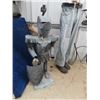 Image 2 : Metal Knight Yard Ornament 31" Tall, Blue Jeans Planter 32" , Welcome Display,  & 2 Patio End Tables