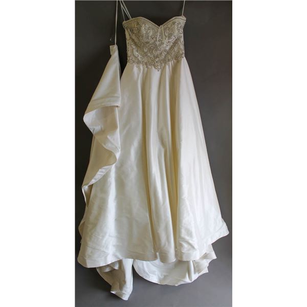 IVORY JUSTIN ALEXANDER DUPIONI DESIGNER SILK