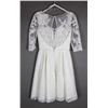 Image 2 : WHITE VENUS LACE KNEE LENGTH DESIGNER BRIDAL GOWN;
