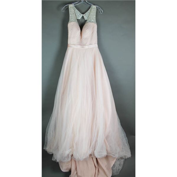 BLUSH DAVINCI THULE BRIDAL GOWN; SIZE 10, STYLE #