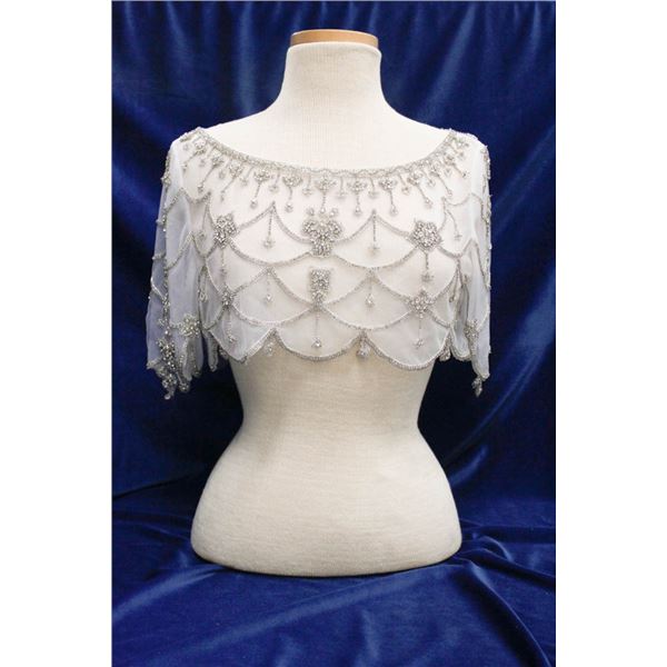SHEER, JEWEL BEADED DAVINCI DESIGNER FORMAL OVERLAY