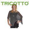Image 1 : TRICOTTO O/S SHAWL COVER UP TOP; BLACK/ SILVER