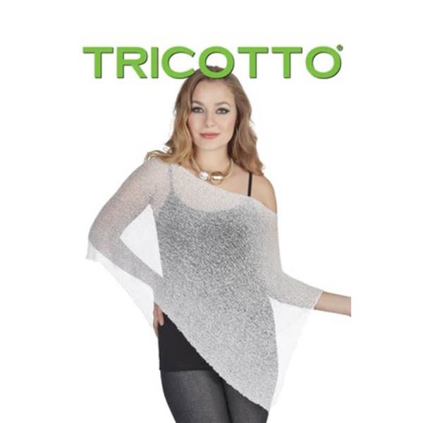 TRICOTTO O/S SHAWL COVER UP TOP; WINTER/ SILVER