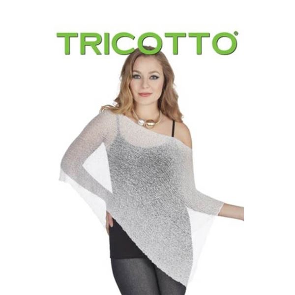 TRICOTTO O/S SHAWL COVER UP TOP; WINTER/ SILVER