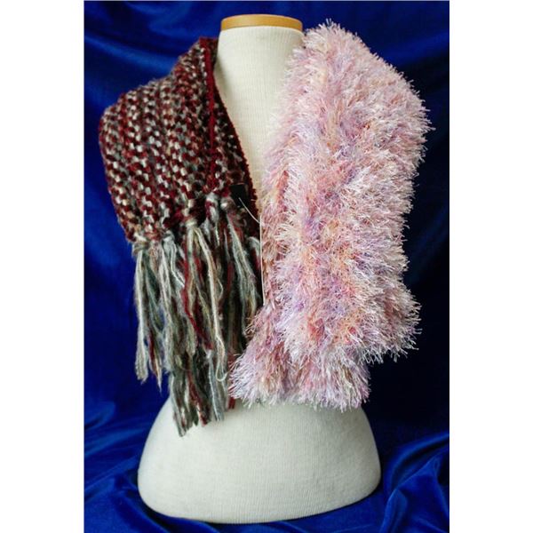 LOT OF 2 NEW HANDCRAFTED SCARVES