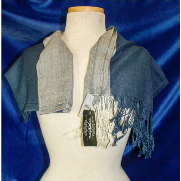 NAVY & GREY WELLCO INK FASHION SCARF, STYLE SF35A