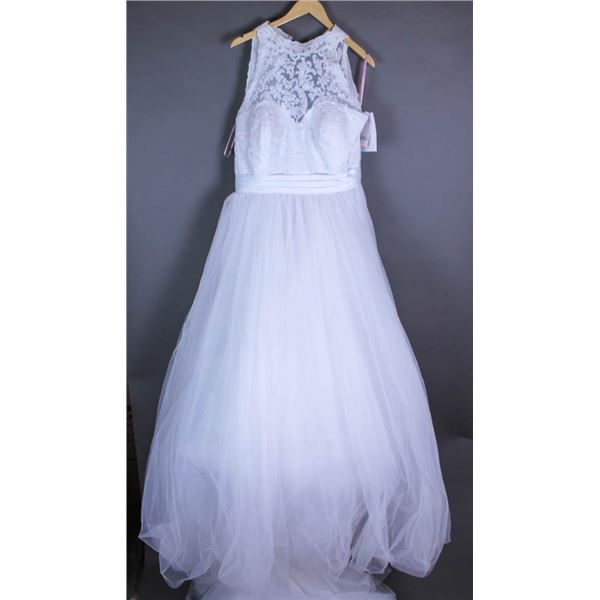 WHITE DEVINCHY BRIDAL GOWN, SIZE 20, STYLE 50399