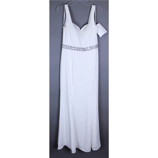 IVORY JOLENE DESIGNER BRIDAL GOWN , SIZE LARGE