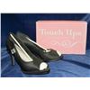 Image 1 : TOUCHUPS AVERIL BLACK PEEP TOE FORMAL HEEL SZ 9.5M