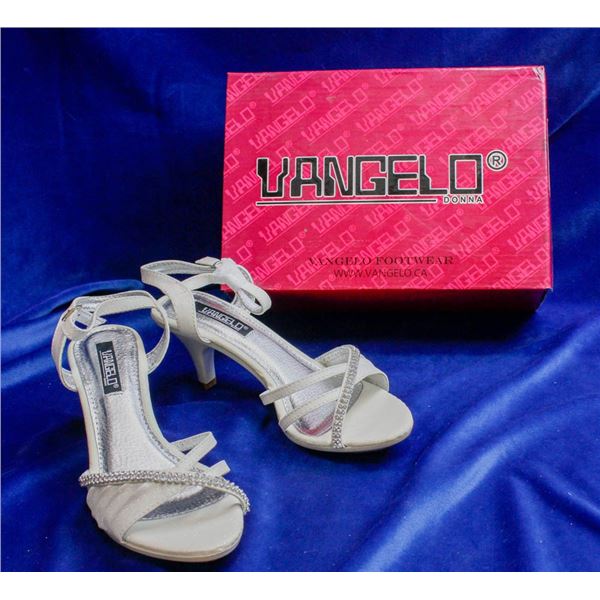 IVORY DRESS SANDALS BY VANGELO - SIZE 8.5
