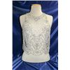 Image 1 : BEADED DRESS OVERLAY TOP, SLEEVELESS, WITH BUTTON
