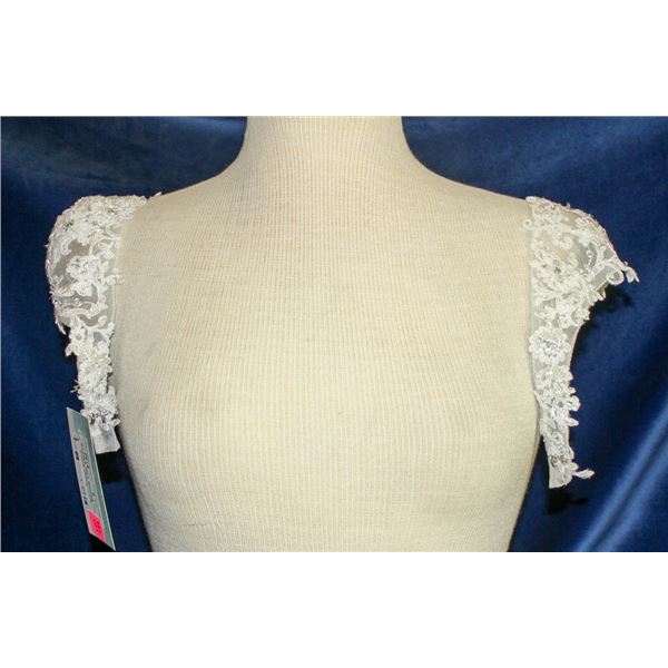 IVORY LACE EMMA BEADED CAP SLEEVES - BY MAGGIE