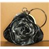 Image 1 : BLACK ROSETTE FORMAL WRIST PURSE