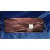 Image 1 : CHOCOLATE BROWN SATIN STYLE FORMAL CLUTCH