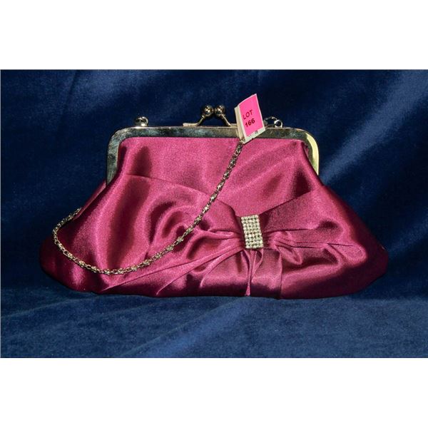 PURPLE AND SILVER FORMAL HAND BAG