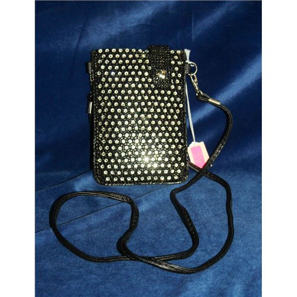 RHINESTONE CROSS SHOULDER FORMAL SIDE PURSE