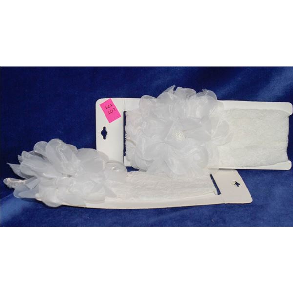 LOT OF 2 IVORY LACE HEADBANDS