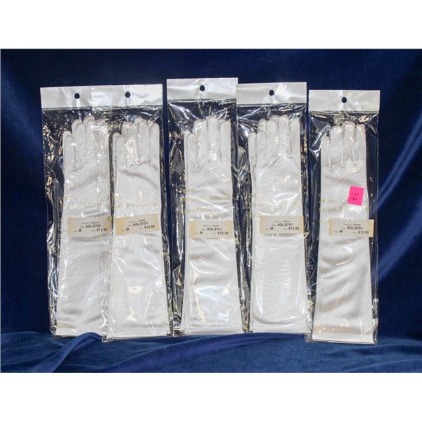 LOT OF 5 JOLENE WHITE YOUTH SATIN STYLE FORMAL